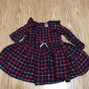 oshkosh plaid baby girl holiday dress Size 18 Months